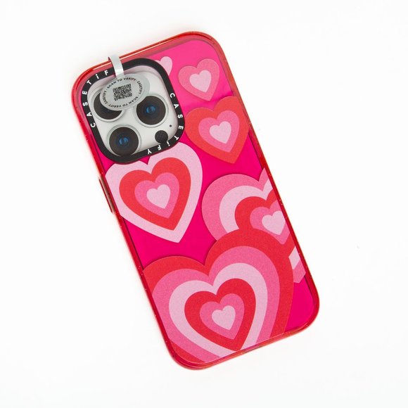 Casetify Accessories - Casetify Impact iPhone 14 Pro Case - Custom Bubble Gum Pink with Hearts